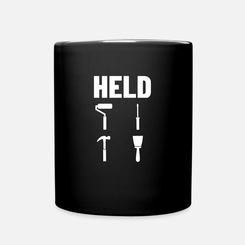 Held - Dankeschön für Helfer und Anpacker - Tasse einfarbig - Schwarz