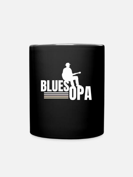 Cadeau de grand-père grand-père guitariste guitare blues - Mug uni - noir