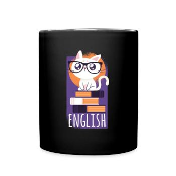 Cat, English Cat - Full Colour Mug - black - Front