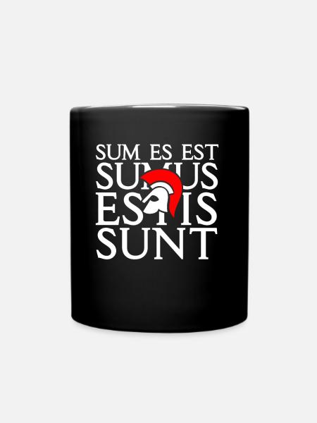 sum es est - apprendre le latin grammaire latine - Mug uni - noir