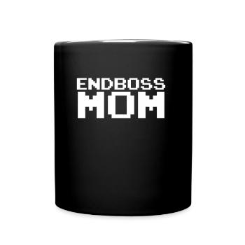Endboss Gamer Mom Mutter Geschenk - Tasse einfarbig - Schwarz - Vorne