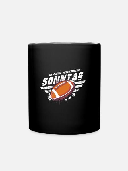 American Football Jeden verdammten Sonntag Idee - Tasse einfarbig - Schwarz