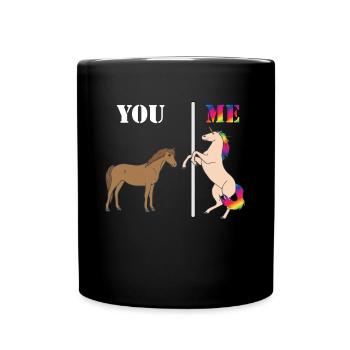 Unicorn Unicorn you and me Dance Pole Gift - Full Colour Mug - black - Front