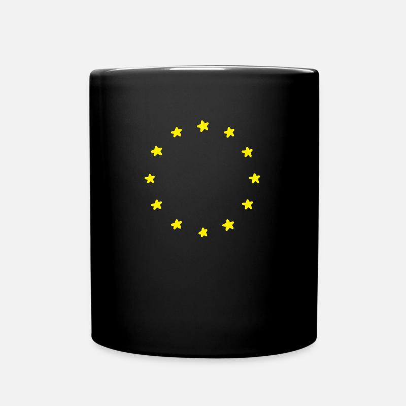 Europa EU Flagge Fahne - Tasse einfarbig - Schwarz