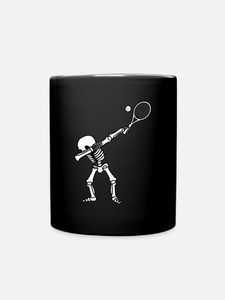 Dabbing squelette de tennis cadeau - Mug uni - noir