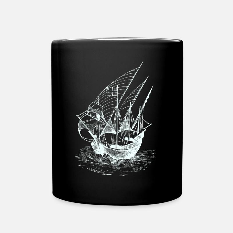 Voilier voilier à moteur 6 - Mug uni - noir
