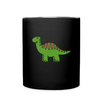 Brontosaurus dinosaur gift - Full Colour Mug - black - Front