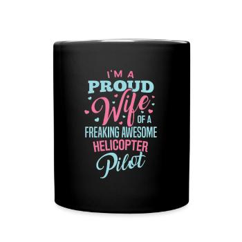 Hélicoptère Femme Cadeau Pilote d’hélicoptère Femmes Heli - Mug uni - noir - Devant