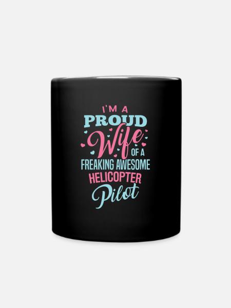 Hélicoptère Femme Cadeau Pilote d’hélicoptère Femmes Heli - Mug uni - noir