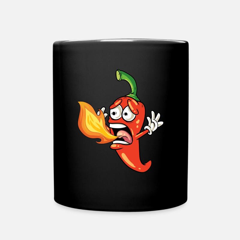Piment drôle, piments forts pour le barbecue - Mug uni - noir