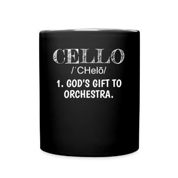 Définition du Cello Cellist Idea Gift Cello Player - Mug uni - noir - Devant