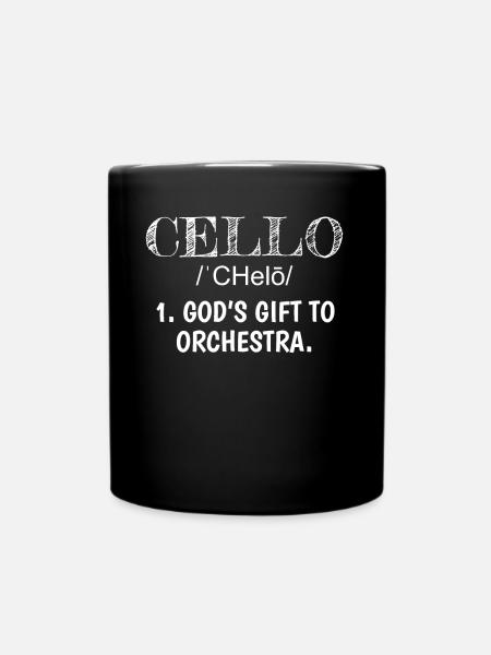 Definition von Cello Cellist Geschenkidee Cello Player - Tasse einfarbig - Schwarz