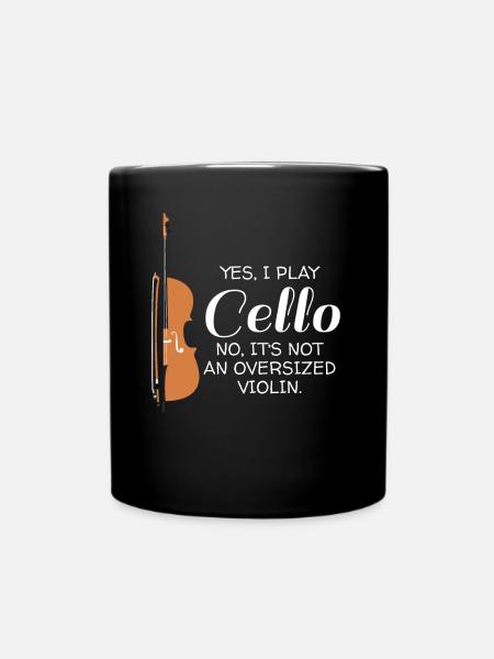 Joueur de violoncelle surdimensionné pour violoncelliste - Mug uni - noir