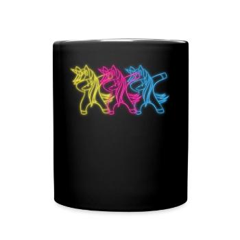 Tamponner Licorne des années 80 rétro signe néon femmes cadeau - Mug uni - noir - Devant