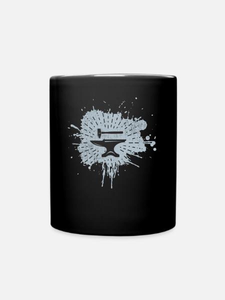 Schmied-Geschenk Schmiedekunst-Schmieden-Schmiede - Tasse einfarbig - Schwarz