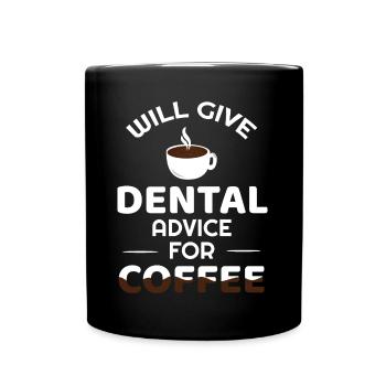Kaffee Zahnarzt Zahnarztberatung Hygieniker Hygiene - Tasse einfarbig - Schwarz - Vorne