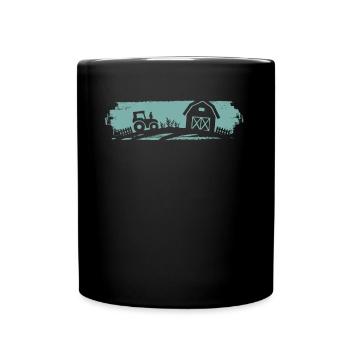 Farmer Gift Idea Tractor Farm Farming Agriculture - Full Colour Mug - black - Front