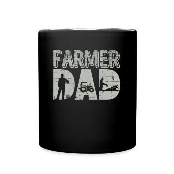 Farmer Dad Gift Farming Farm Agriculture Father - Full Colour Mug - black - Front