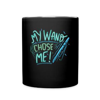 Flutist Flute Player Flautist My Wand Chose Me - Full Colour Mug - black - Front