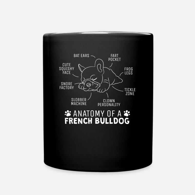 Anatomie Bouledogue Français Frenchie Cadeau De Propriétaire De Chien - Mug uni - noir