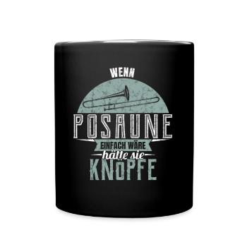 Trombone Trombone Trombonist Brass Band Gift - Full Colour Mug - black - Front