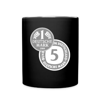 Die Deutsche Mark ist die beste Währung D-Mark - Tasse einfarbig - Schwarz - Vorne