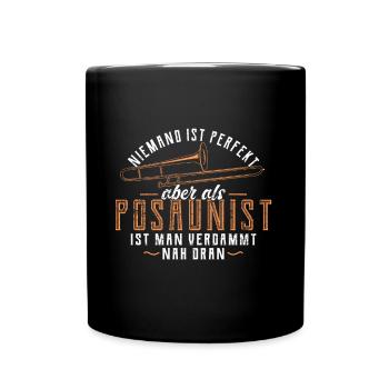 Posaune Trombone Posaunisten Musiker Blasorchester - Tasse einfarbig - Schwarz - Vorne