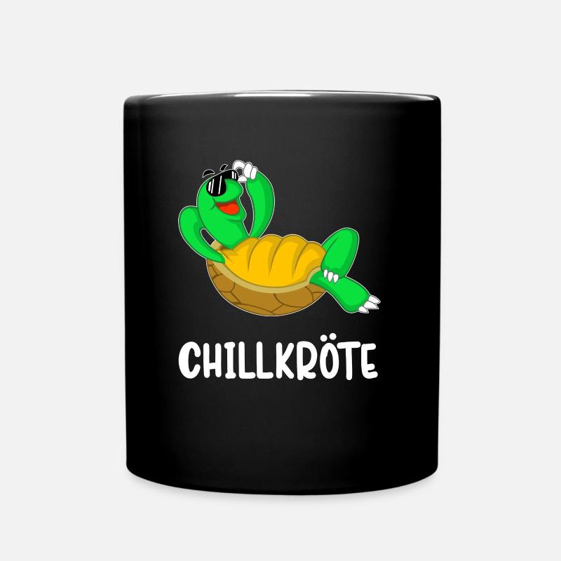 Chillkröte Schildkröte - Tasse einfarbig - Schwarz
