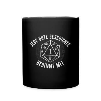 Pen and Paper W20 Rollenspiel RPG Geschenk - Tasse einfarbig - Schwarz - Vorne