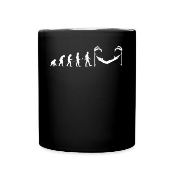 Evolution Man Hammock Geschenkidee Hammocking - Tasse einfarbig - Schwarz - Vorne