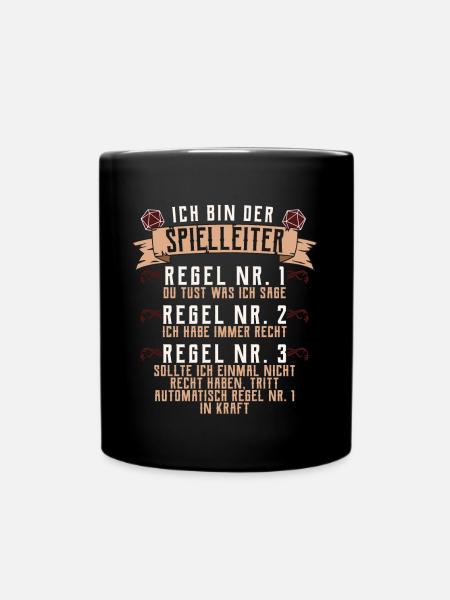 Pen and Paper W20 Rollenspiel RPG Geschenk - Tasse einfarbig - Schwarz