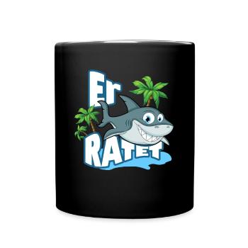 Er Hai Ratet - Er heiratet Junggesellenabschied - Tasse einfarbig - Schwarz - Vorne