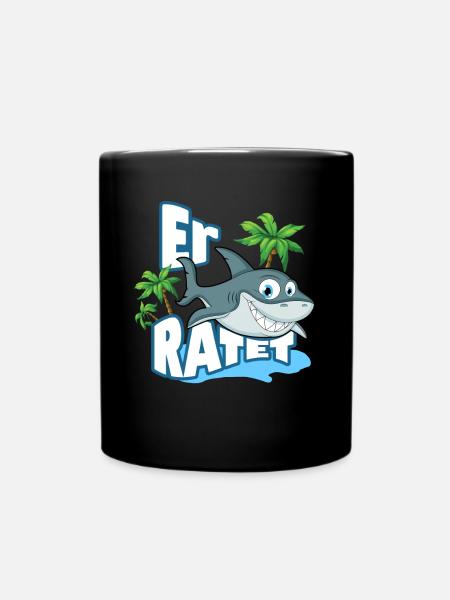Er Hai Ratet - Er heiratet Junggesellenabschied - Tasse einfarbig - Schwarz