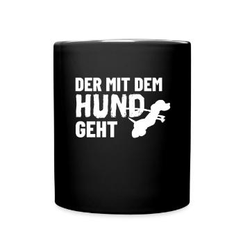 Hunde Shirt für Männer - Hund Geschenk Männer - Tasse einfarbig - Schwarz - Vorne