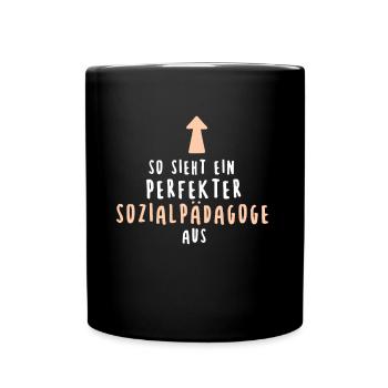 Sozialpädagoge Soziale Arbeit Sozialpädagogik - Tasse einfarbig - Schwarz - Vorne