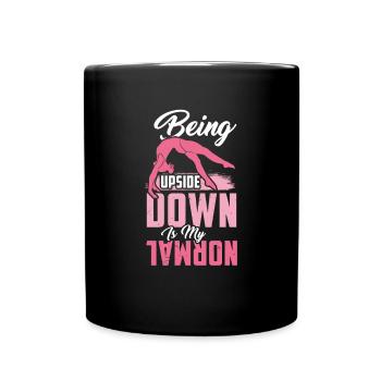 GYMNASTICS: Gymnasts stand upside down Gymnastics - Full Colour Mug - black - Front