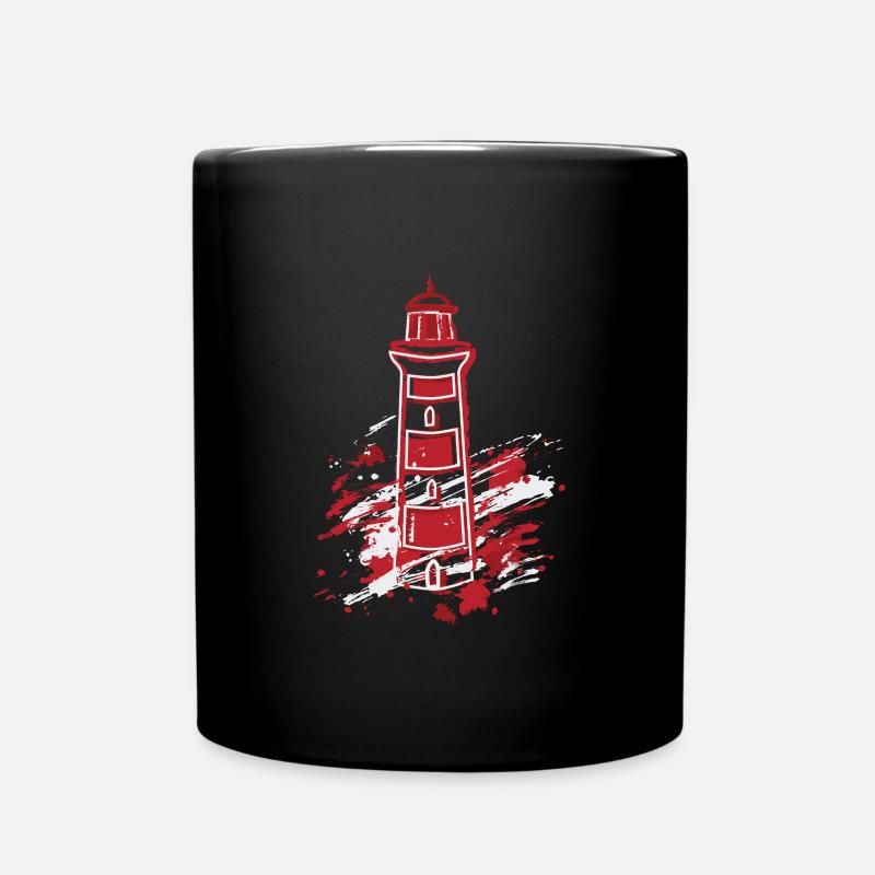 Leuchturm Ostsee Nordsee Rügen Fehmarn - Tasse einfarbig - Schwarz