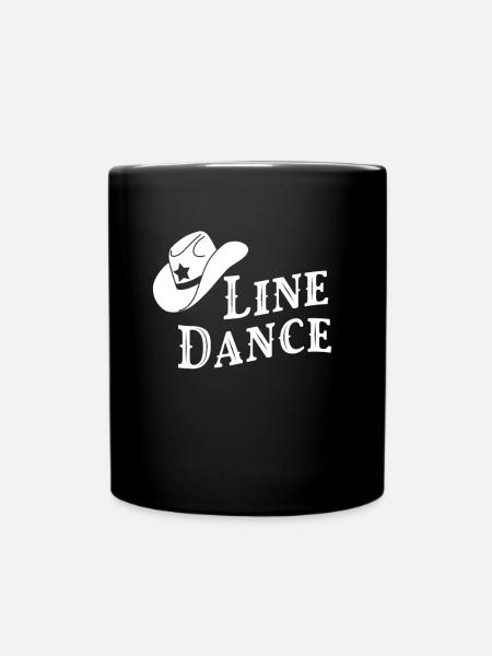Line Dance - Tasse einfarbig - Schwarz