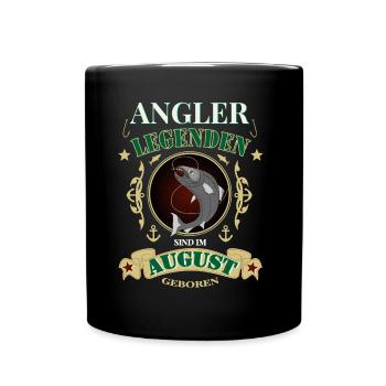 Angler - Tasse einfarbig - Schwarz - Vorne