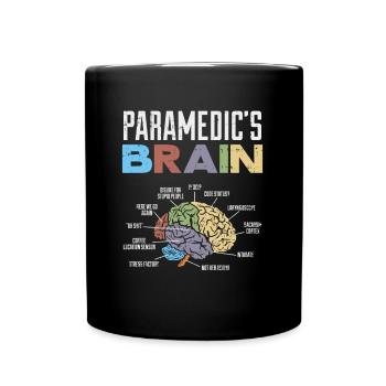 Drôle Proverbes paramédic EMS cerveau drôle - Mug uni - noir - Devant