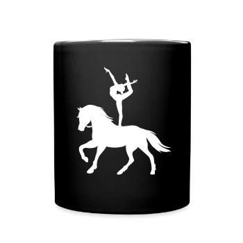 Voltigieren - Tasse einfarbig - Schwarz - Vorne