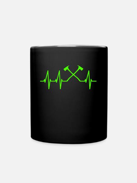 Casque de pompiers des pompiers - Mug uni - noir