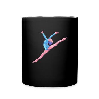 Gymnast - floor exercises Rhythmic gymnastics - Full Colour Mug - black - Front