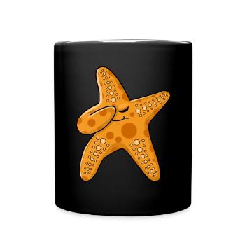 Tamponner étoile de mer étoile de mer plage dab danse - Mug uni - noir - Devant