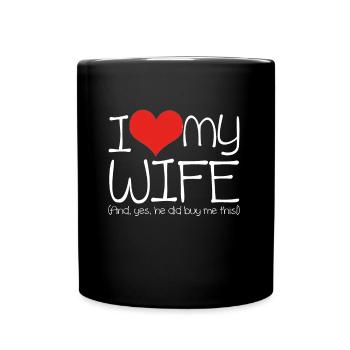Fier époux père génial idée cadeau femme - Mug uni - noir - Devant