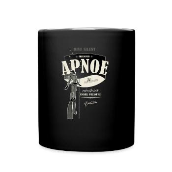 Apnea - Freediver - one breath - push the limits - Full Colour Mug - black - Front