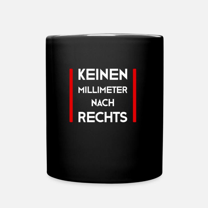 Not a millimeter to the right - Full Colour Mug - black