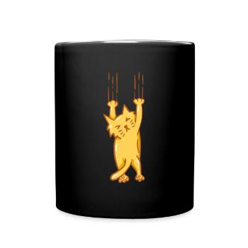 Chat drôle: chat ne peut pas suivre - Mug uni - noir - Devant