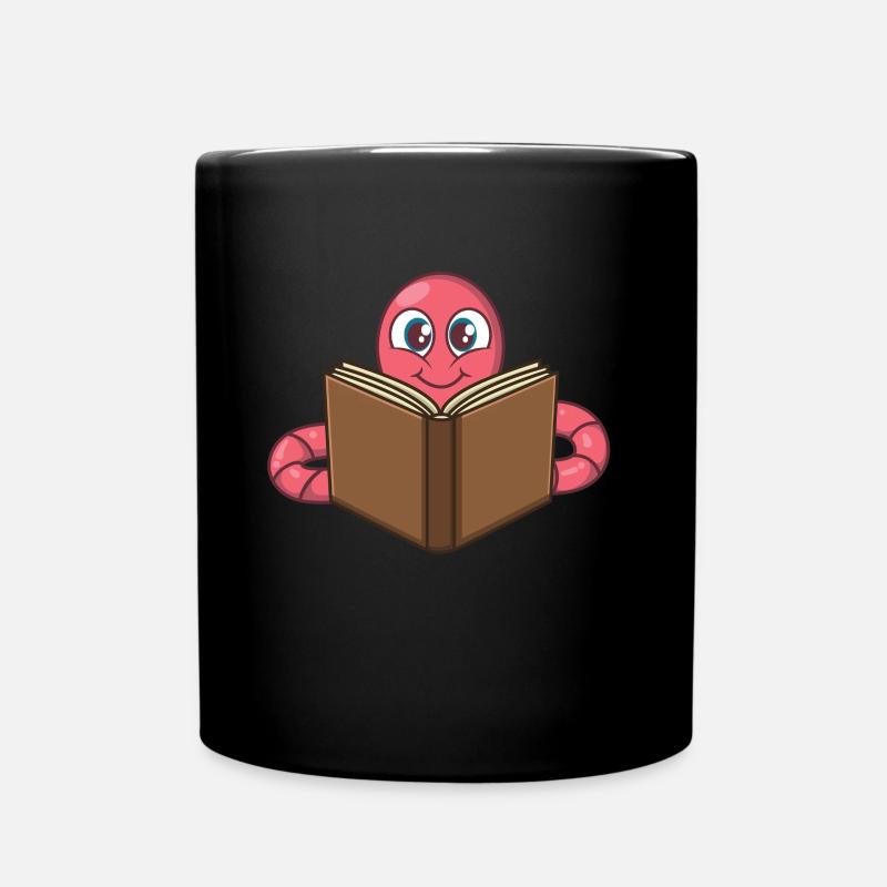 Bookworm Bookworm - Full Colour Mug - black