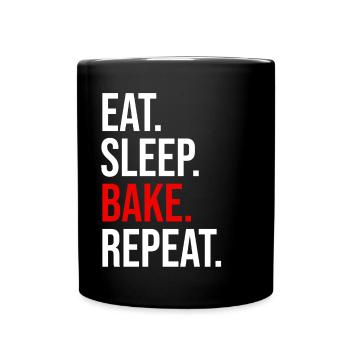 Mangez Sommeil Cuire Au Four Répéter Baker Cadeau - Mug uni - noir - Devant
